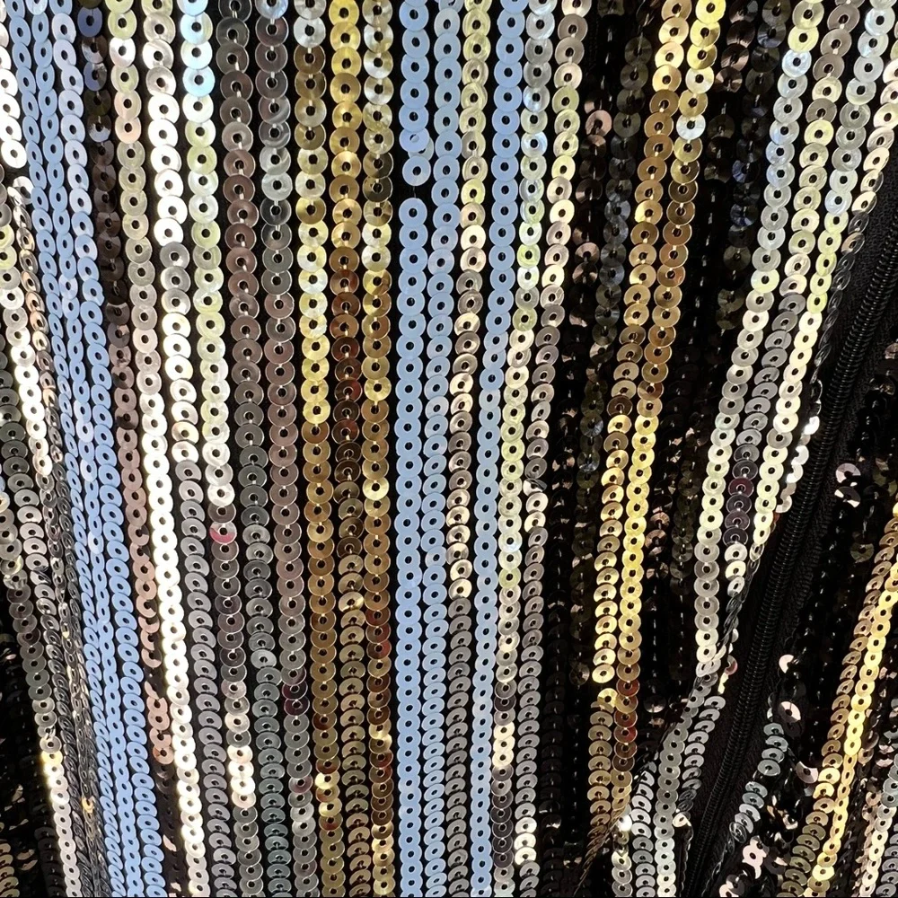 SEQUINED LONG SLEEVE MINI DRESS NWT - Picture 5 of 7